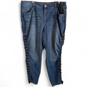 Love & Legend Blue Jeans With Braided Cord